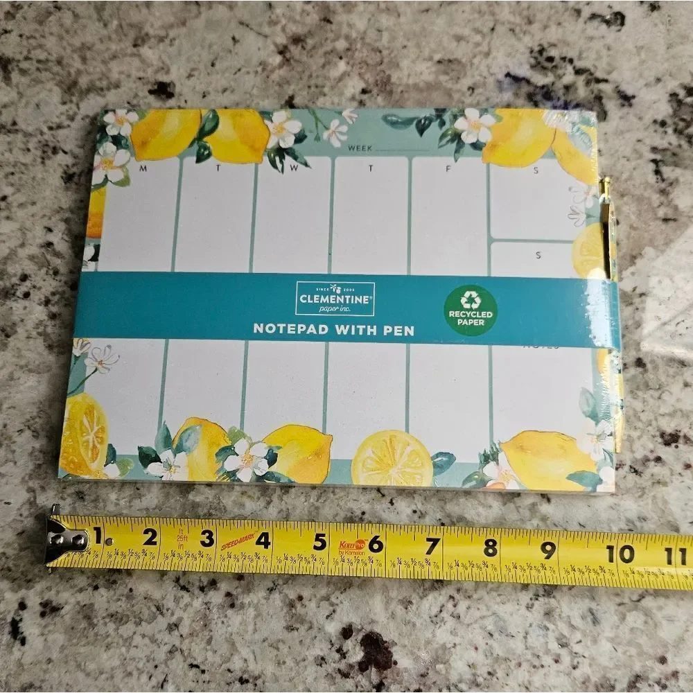 Clementine Calendar Notepad Set with Pen